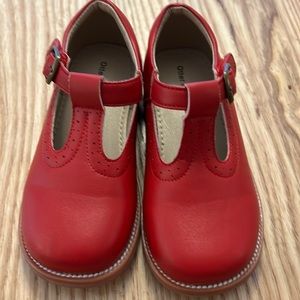 Girl’s red t-strap shoes
